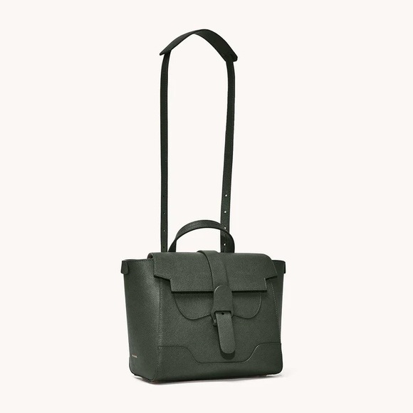 NWT Senreve Midi Maestra Forest Green Pebbled Leather Bag - Picture 3 of 6